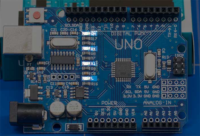 Arduino Üzerindeki Led - Işıklar - L Harfi - TX Işığı - RX Işığı - ON Led