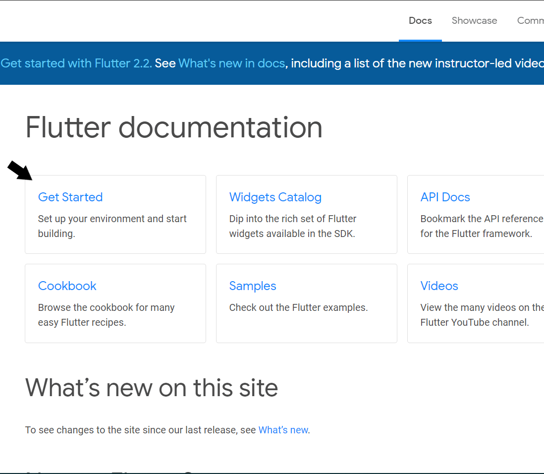 flutter başlangıç sayfası